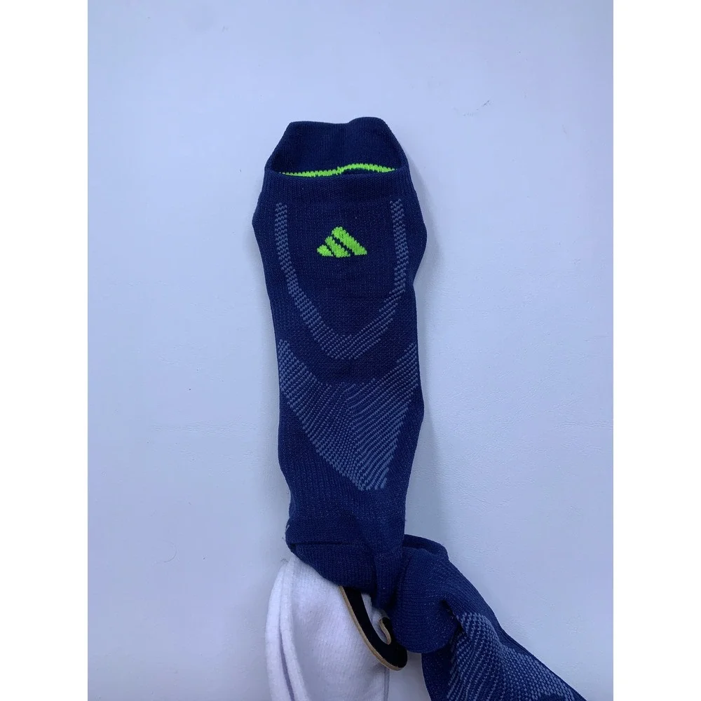 Adidas Mens OS Navy White Athletic Arch Compression No Show Socks 2 Pair Pack